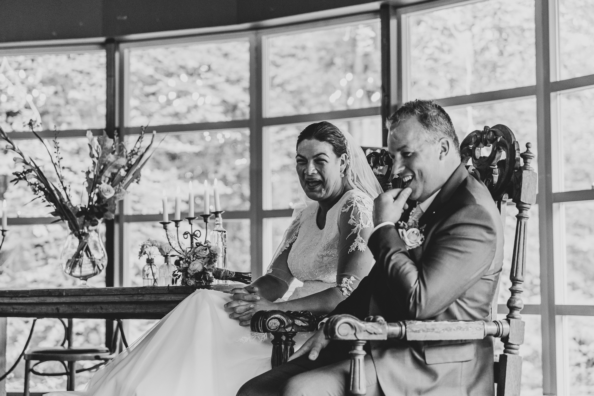 Zwart-wit huwelijksreportage door fotograaf Nickie Fotografie uit Dokkum, Friesland.