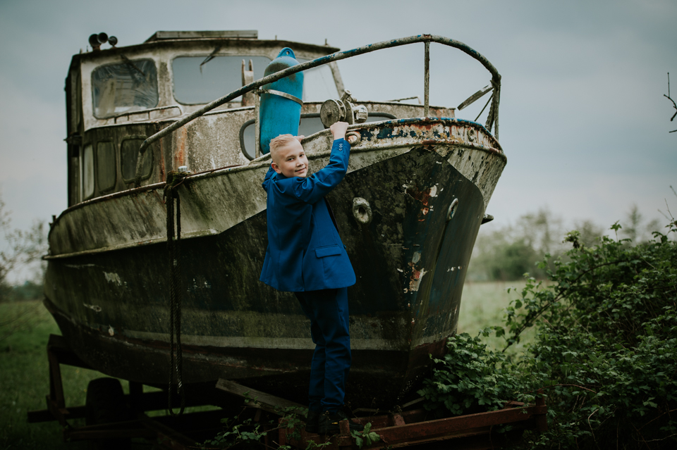 bruidsjonker op oude let boot