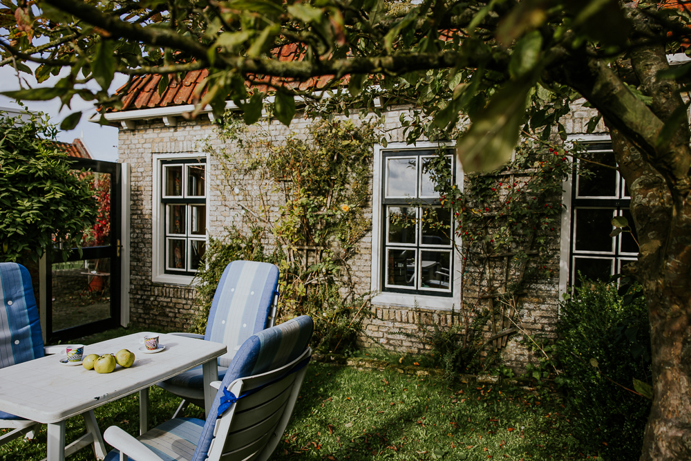 Natuurhuisje Moddergat. De schattige achtertuin.