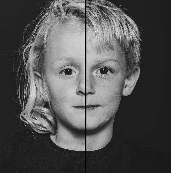 Duo foto broertje en zusje