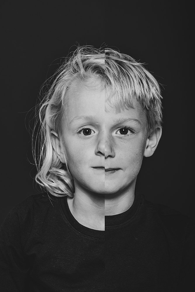 Duoportret voorbeeld verschillende verhoudingen.