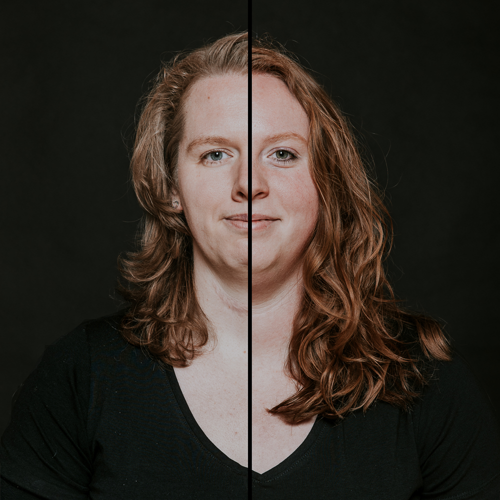 Fotograaf Friesland. 2 in 1 portret door Nickie Fotografie uit Dokkum.